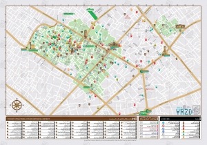 نقشه بافت تاریخی شهر یزد